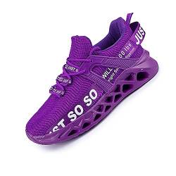 gojiang Schuhe Herren Laufschuhe Herr Damen Sportschuhe Straßenlaufschuhe Mode Sneaker Joggingschuhe Turnschuhe Walkingschuhe Traillauf Tennisschuhe Fitness Schuhe purple41 von gojiang