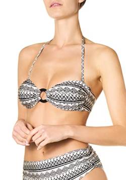 goldenpoint Bikini Damen Badeanzug Bandeau-BH Indie Chic, Farbe Weiß, Größe 80 von goldenpoint