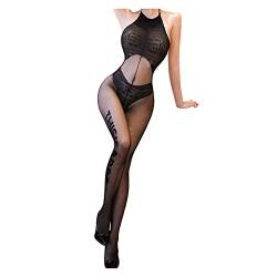 goodjinHH 01 Body Stockings Damen Sexy Ouvert,Durchsichtige Halter Strümpfe Hosenträger-Einteilige Reizvolle Bodystockings Versuchung Dessous von goodjinHH 01