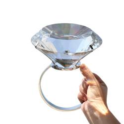 gotosee Kristall-Diamant-Ring-Requisite, 15 cm Durchmesser, perfekt für Aufführungen, Videoaufnahmen und Streiche, 15 cm, Kristall von gotosee