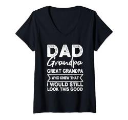 Damen papa opa great grandpa who knew that grandfather T-Shirt mit V-Ausschnitt von grandpa & grandad Gift Ideas