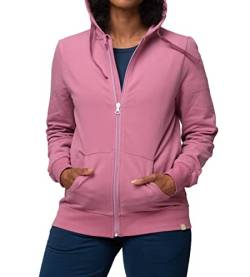 greenjama Damen Hoodie in weicher Sweat Qualität, GOTS-Zertifiziert Sweatjacke, Grape, 44 von greenjama