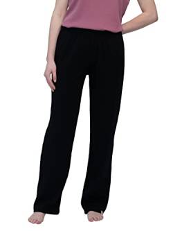 greenjama Damen Hose aus Derby-Rib Pyjamaunterteil, Black, 36 von greenjama