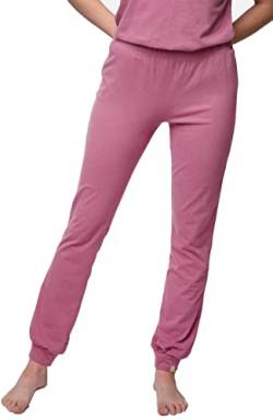 greenjama Damen Jersey-Hose, GOTS-Zertifiziert Pyjamaunterteil, Grape, 36 von greenjama