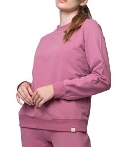 greenjama Damen Shirt in weicher Sweat Qualität, GOTS-Zertifiziert Sweatshirt, Grape, 40 von greenjama