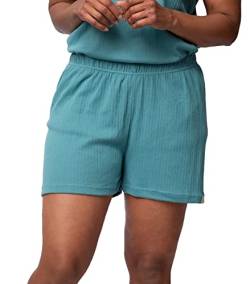greenjama Damen Short aus Derby-Rib, GOTS-Zertifiziert Pyjamaunterteil, Topaz, 38 von greenjama