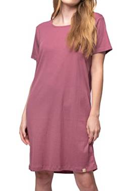 greenjama Damen Sleepshirt aus Derby-Rib, GOTS-Zertifiziert Nachthemd, Grape, 36 von greenjama