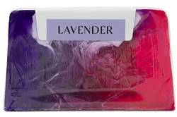 Lavendel Seifen, Blockseife, Naturseife mit Duft, vegan, festes Duschgel, für alle Hauttypen, Soap Bar für Gesicht, Körper, Haare, 100 Gramm von greenum GIFTS OF NATURE