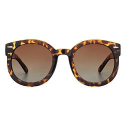 grinderPUNCH Übergroße Sonnenbrille für Damen, runder Kreis, übergroße Mod Fashion Tortoise von grinderPUNCH