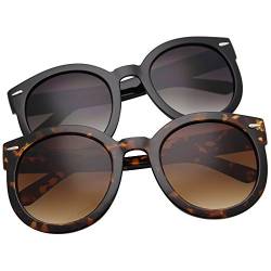 grinderPUNCH Übergroße Sonnenbrillen für Damen, runder Kreis, übergroß, modisch, 2er-Pack von grinderPUNCH