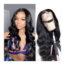 Perücken Körperwelle Spitze Front Perücke Menschliches Haar Perücke 8-32inch Natürliche Haar HD Transparente Spitze Frontal Perücke for Frauen Remy Brazilian Body Wave Perücke Damenperücke (Size : 18 von guiling-1986