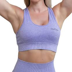 gymxpro® Sport Crop-Top für Damen, nahtlos – Kompression Medium Stretch und atmungsaktiv – BH mit abnehmbarem Pad für Fitness Gym Yoga Running Crossfit von gymxpro