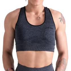 gymxpro® Sport Crop-Top für Damen, nahtlos – Kompression Medium Stretch und atmungsaktiv – BH mit abnehmbarem Pad für Fitness Gym Yoga Running Crossfit von gymxpro