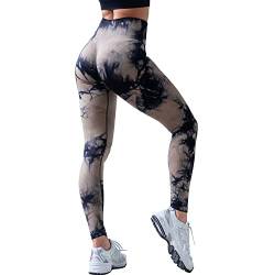 gymxpro® Sport-Leggings für Damen, hohe Taille, Push-up-Kompression, Stretch und atmungsaktiv, nahtlose Butt Lift-Leggings für Fitness, Fitnessstudio, Yoga, Running, Crossfit, einfarbig, meliert, von gymxpro