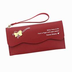 Jungen Geldbörsen für Kinder 6-8 Frauen Mode Bogen Kunstleder Unterarmtasche Handytasche Umschlag Tasche Geldbörse Clutch Bag Note 9 Fall Brieftasche von hahuha