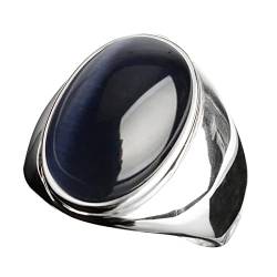 hahuha Ringe für Frauen Edelstahl Künstliche Katzenauge Stein Ring Titan Stahl Ring Ringe Bunt, N, 34 von hahuha