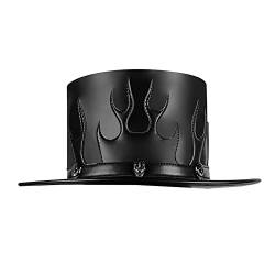 haiaxx Steampunk Herren Hut Mit Brille Punk Hut Gay Top Hat Steampunk BowlerTop Hat Maskerade Hut Halloween Top Hat GothHat Steampunk Top Hat K# von haiaxx