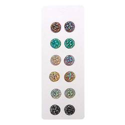 12 Stück magnetische Hijab-Pins, muslimische Mehrzweck-Strass-Magnetschal-Brosche-Runde Hijab-Pins Kit für Frauen Damen von hainan