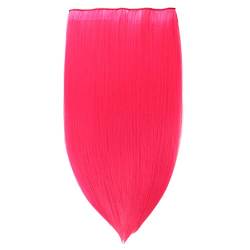 hair2heart Clip in Extensions Kunsthaar glatt - Haarteil 130g Pink von hair2heart