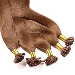 hair2heart Extensions Echthaar Bondings glatt - 150 Strähnen 1g 40cm 8/03 hellblond natur-gold von hair2heart