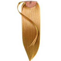 hair2heart Extensions Ponytail Extensions Zopf glatt - 8/01 hellblond natur-asch 60cm 100g von hair2heart