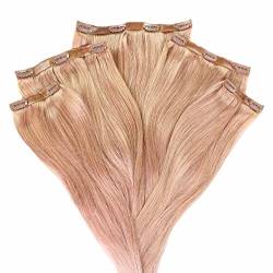 hair2heart Invisible Clip In Extensions Echthaar 5tlg. REMY - 8/0 hellblond 50cm von hair2heart