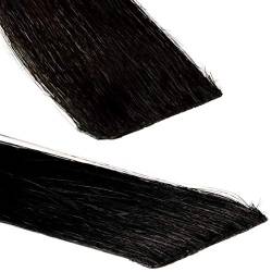 hair2heart Premium Invisible Tape Extensions Echthaar - 40 Tapes 50cm Naturschwarz von hair2heart