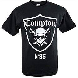 New Famous Compton Men 3D T Shirt Tops Tees Shirt Tops Short Sleeved Casual Shirts Black for Size M von haize