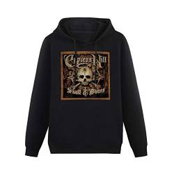 haize Mens Cypress Hill Skull Bones Cotton Hoodies Long Sleeve Pullover Loose Hoody Sweatershirt Black L von haize