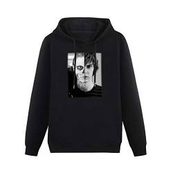 haize Mens Evan Peters Skull AHS Roanoke Poster Hoodies Long Sleeve Pullover Loose Hoody Sweatershirt Black M von haize