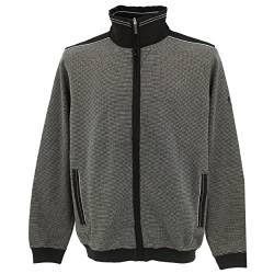 hajo, Herren Sweatjacke Trainigsjacke Microfaser Atmungsaktiv Schwarz Meliert XXL von hajo