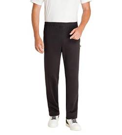 hajo Herren Hose Sweathose Homewearhose Wellneshose Sporthose Atmungsaktiv Kurzgröße Langgröße Elastischer Gummibung Mit Kordelzug Trageangenehm Pflegeleicht (Art.-Nr.: 80005) (28, Schwarz) von hajo