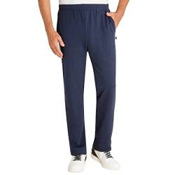 hajo Herren Hose Sweathose Homewearhose Wellneshose Sporthose Atmungsaktiv Kurzgröße Langgröße Elastischer Gummibung Mit Kordelzug Trageangenehm Pflegeleicht (Art.-Nr.: 80005) (54, Marine) von hajo