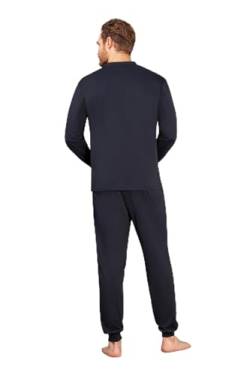 hajo Herren Schlafanzug - Klima Komfort, Marine, 56 von hajo
