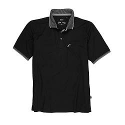 hajo Schwarzes Kurzarm Poloshirt Stay Fresh' in großen Größen bis 6XL für Herren, Größe:5XL von hajo