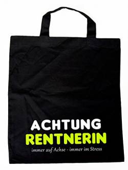 handmade-in-nb by ComProjekt Foto Baumwollbeutel Tasche Bag - Achtung Rentnerin ... witziger Spruch (kurze Henkel) von handmade-in-nb by ComProjekt Foto