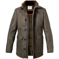 handstich Herren Lammfell-Jacke braun unifarben von handstich