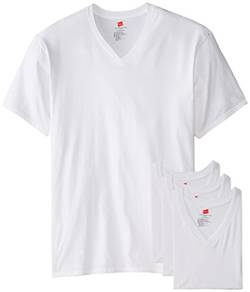 Hanes Men's Tall Man V-Neck T-Shirt, White, Medium von hanes