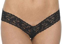 Hanky Panky Women's Signature Lace Low Rise Crotchless Thong Black Thongs One Size von hanky panky