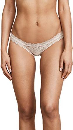 hanky panky Brazilian Bikini - Unterwäschen Damen Baumwolle, Lingerie Bikini Damen, Brazilian Slips aus Stretch-Spitze Signature Lace, Color Chai - Size L von hanky panky