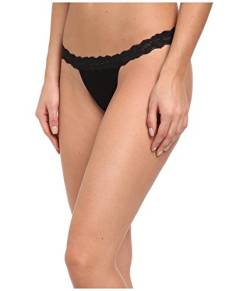 hanky panky G-String - Tanga String Damen, Unterwäschen Damen Baumwolle, Slip Damen aus Stretch-Spitze Signature Lace, Color Schwarz - One Size von hanky panky