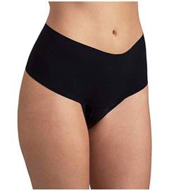 hanky panky Tanga Godiva - Thong mit Hohem Schnitt, Unterwäschen Damen Baumwolle Normalschnitt, Lingerie Slip Damen aus Stretch-Spitze Signature Lace, Color Schwarz - Size M von hanky panky