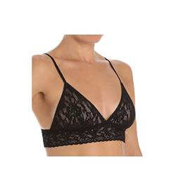 hanky panky Triangle Bralette - Bustier Damen, Dreieck-Bralette aus Stretch-Spitze Signature Lace, Lingerie Damenwäsche Zero Feel, BH Ohne Bügel, Color Schwarz - Size M von hanky panky