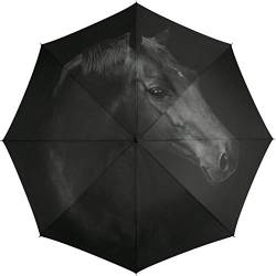 Automatik Regenschirm Stockschirm Essentials Horse mit wunderschönem Pferdemotiv von happy rain