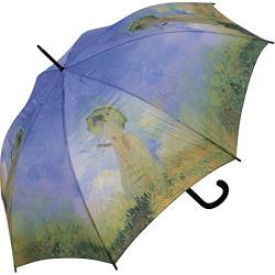 Regenschirm Motiv Claude Monet Frau mit Sonnenschirm Stockschirm Automatik von happy rain