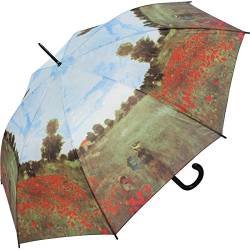 Regenschirm Motiv Claude Monet Mohnfeld bei Argenteuil Stockschirm Automatik von happy rain