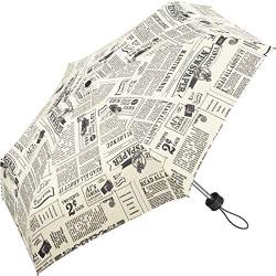 Regenschirm Newspaper - Mini-Taschenschirm Handöffner von happy rain