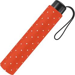 Super Mini Damen Taschenschirm Flash Manual - Dots - orange von happy rain