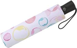 happy rain Damen Taschenschirm mit Auf-Zu-Automatik Watercolors - Seifenblasen von happy rain