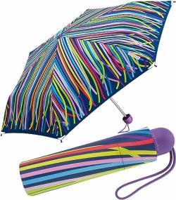 happy rain Ergobrella Kinder-Taschenschirm mit reflektierenden Elementen funny stripe von happy rain